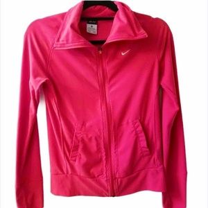 Rare Nike Vintage Dark Pink Full Zip Running Jacket - Medium